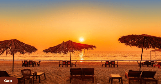 Private Beaches with Sunset View in Goa